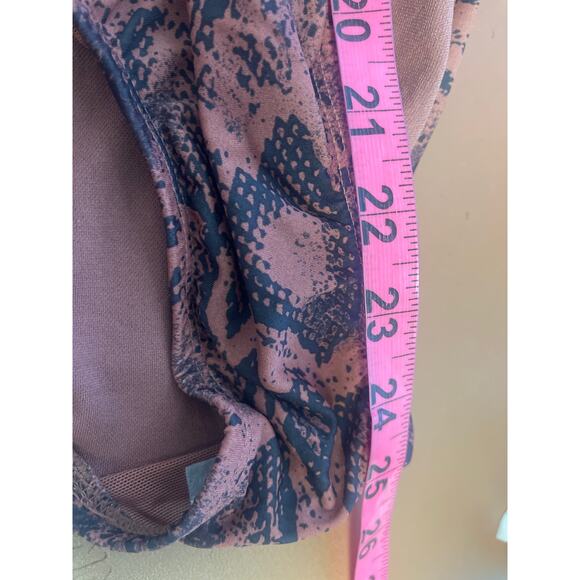 KONA SOL 18w plus brown black snake print halter one piece swimsuit NWT B133 - Picture 8 of 8